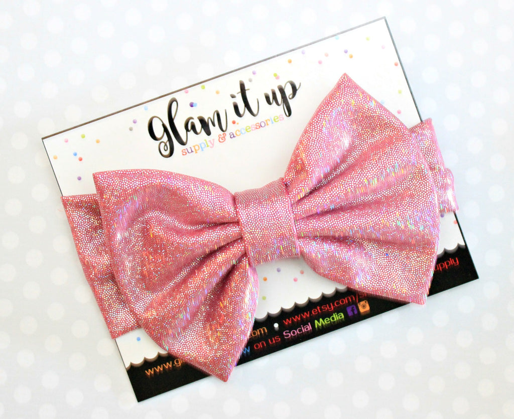 Red Sparkle Metallic Bow Headband