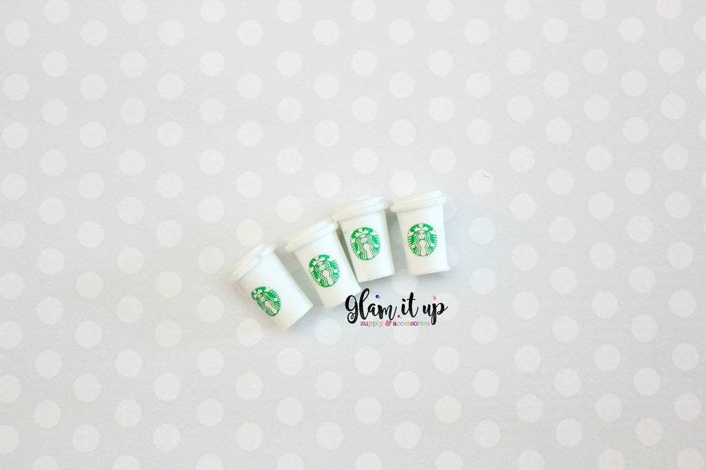 Starbucks Bow Center- Cabochon- Starbucks Resin