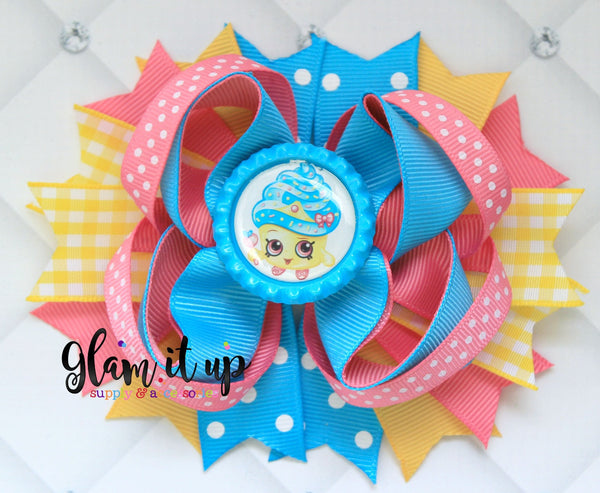 Shopkins Cupcake Queen Hair Bow