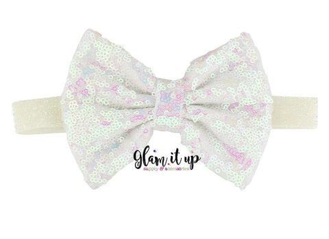 White Sequin Headband