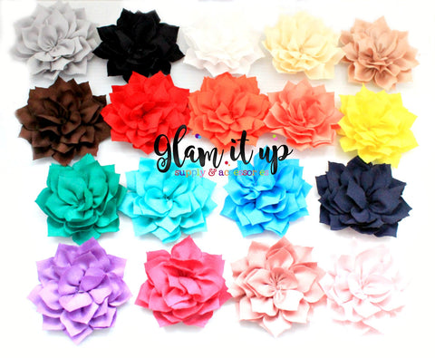 Lotus 3" Satin Fabric Flowers