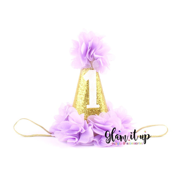 Purple and Gold Birthday Hat