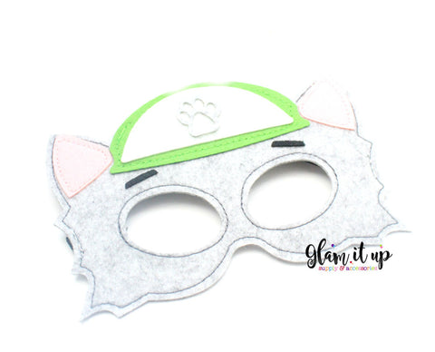 Paw Patrol Mask-Felt mask-Dress up-halloween mask-party mask-party favor-paw patrol costume-rocky mask