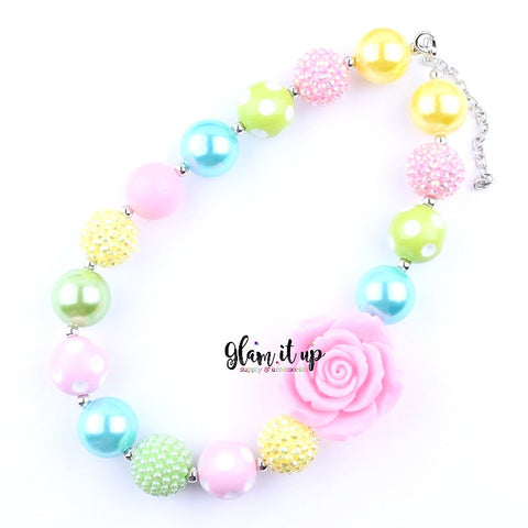 Pastel Rainbow Necklace - Chunky Necklace
