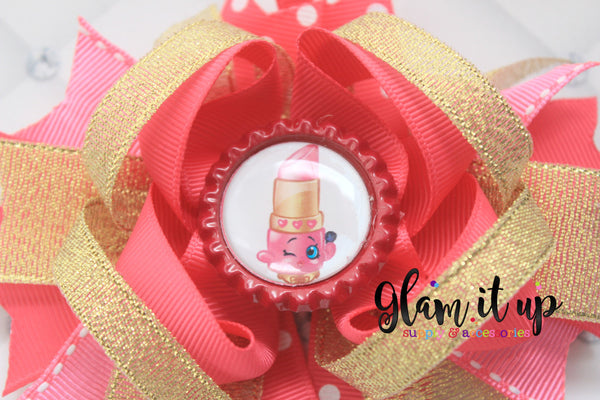 Shopkins Lippy Lips Hair Bow