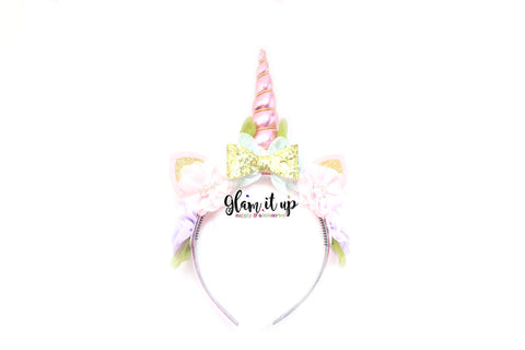Unicorn Pink Headband - Floral Unicorn