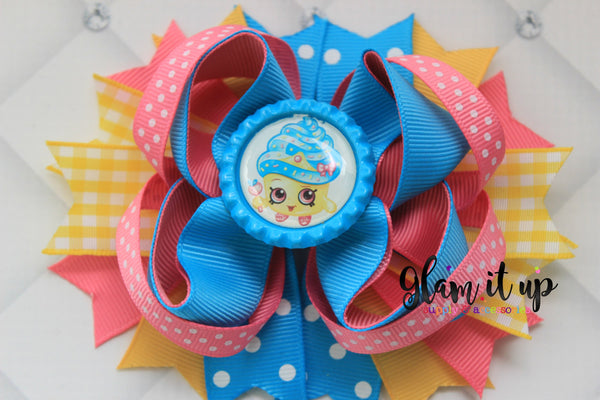 Shopkins Cupcake Queen Hair Bow