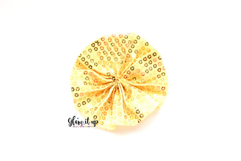 Yellow Gold Sequin Ruffle Ballerina Flower