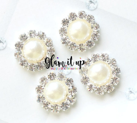 Pearl and Rhinestone Bow Center