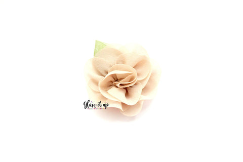 Chiffon Leaf Tan 2.5" Flower