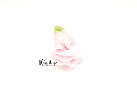 Chiffon Leaf Light Pink 2.5" Flower