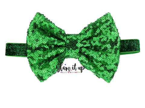 Green Sequin Christmas Headband