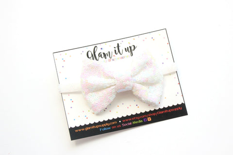 White Sequin Headband