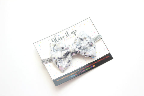 Silver Sequin Headband