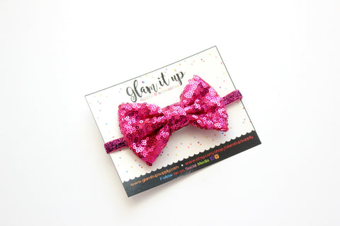 Hot Pink Sequin Headband