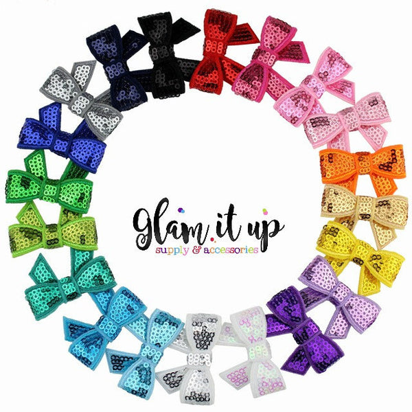 Sequin Bows 1.8" Appliques