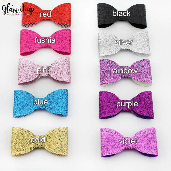 2" Glitter Bows - Bow Appliques