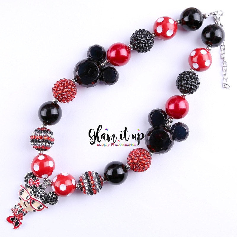 Minnie Mouse Necklace - Chunky Necklace
