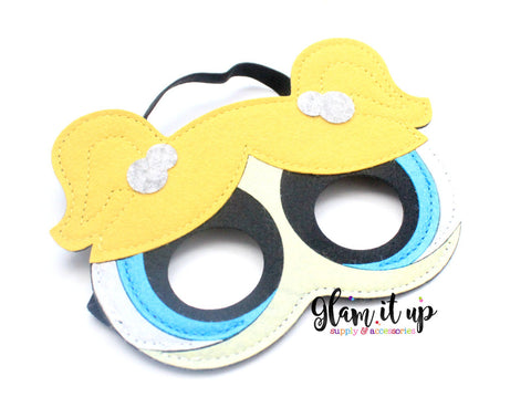 Power puff girl Mask-Felt mask-Dress up-halloween mask-party mask-party favor-power puff girl costume