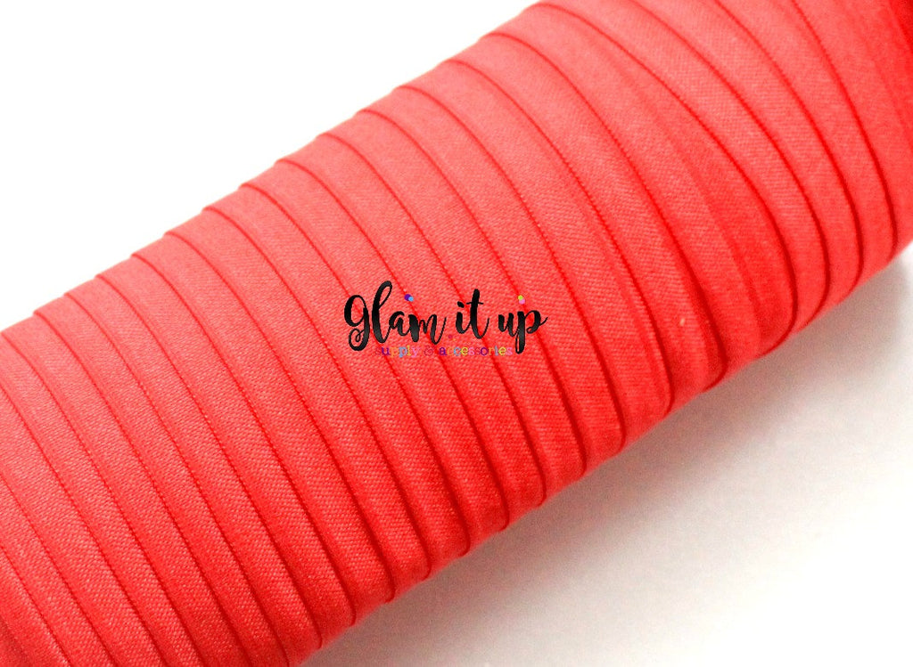 Red 5/8" FOE - Fold Over Elastic