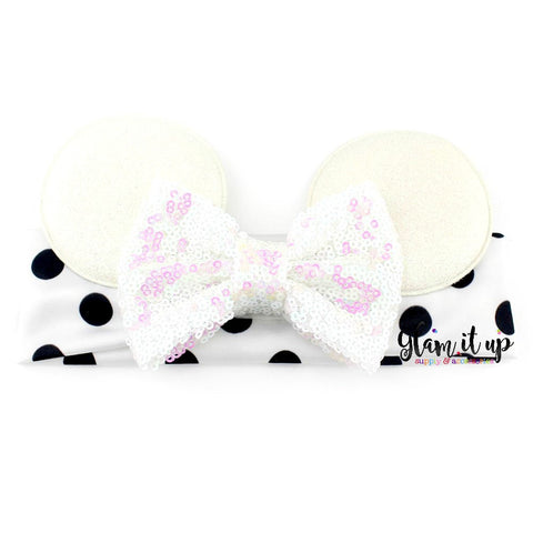 Minnie Mouse Headband-polka dot headband-Baby Headband-Toddler Headband- Hair Bows-Minnie mouse polka dot headband-Minnie Hairbow