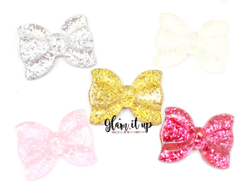 Glitter Bow Resin