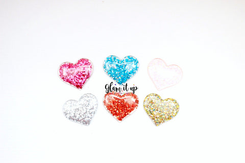 Glitter Heart Bow Center
