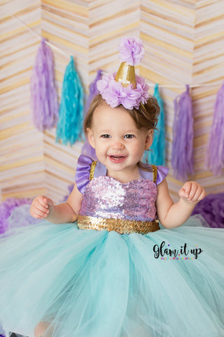Purple and Gold Birthday Hat