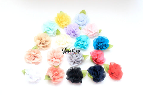 Chiffon Leaf 2.5" Flowers