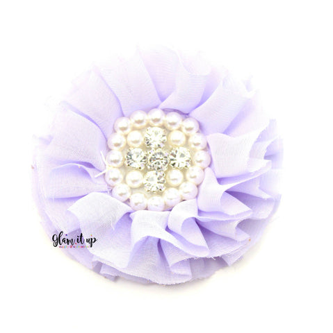 Chiffon Lavender Ruffle Flower