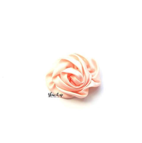 Satin Rosette Peach 3" Flower