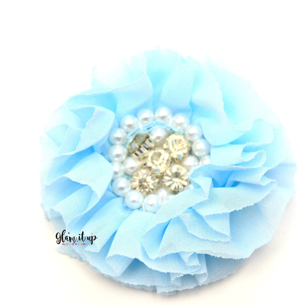 Chiffon Light Blue Flower