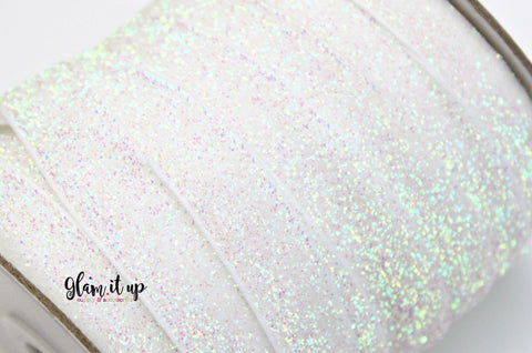 White Glitter 5/8" FOE