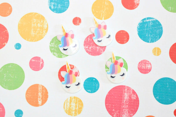 Unicorn Hair Bow Center-Unicorn resin-unicorn cabochon