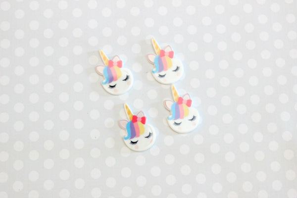 Unicorn Hair Bow Center-Unicorn resin-unicorn cabochon