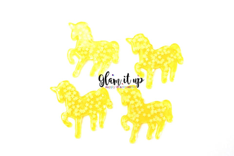 Glitter Unicorn Hair Bow Center-Unicorn resin-unicorn cabochon